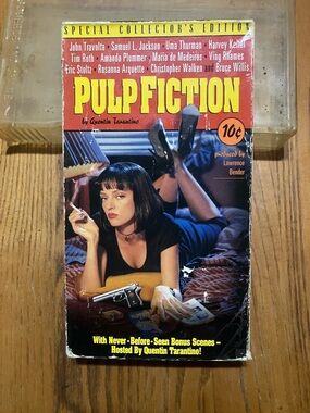 Pulp Fiction Special Collector's Edition VHS Cover - Red & Yellow Artwork